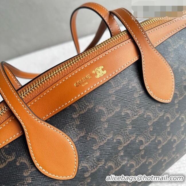 Best Price Celine Little Duffle in Triomphe Canvas and Natual Calfskin L10893 Brown 2026
