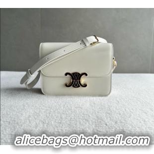 Low Price Celine Teen Triomphe Bag in Shiny Calfskin 188424 White/Black 2026