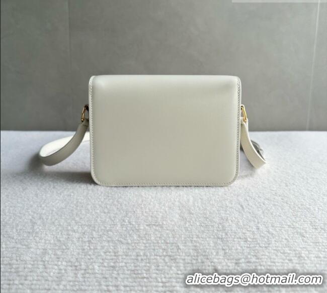 Low Price Celine Teen Triomphe Bag in Shiny Calfskin 188424 White/Black 2026