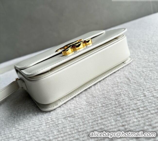 Low Price Celine Teen Triomphe Bag in Shiny Calfskin 188424 White/Black 2026