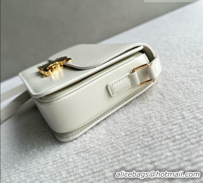 Low Price Celine Teen Triomphe Bag in Shiny Calfskin 188424 White/Black 2026