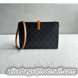 Buy Discount Celine Note Book in Triomphe Canvas and Natual Calfskin L106B3 Brown 2026
