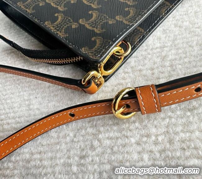 Buy Discount Celine Note Book in Triomphe Canvas and Natual Calfskin L106B3 Brown 2026