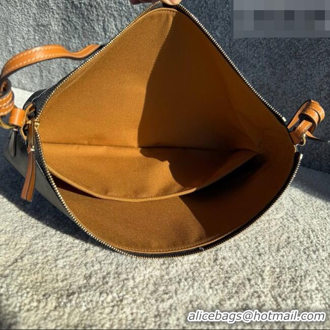 Top Design Celine Duo in Triomphe Canvas and Natual Calfskin L105T3 Brown 2026