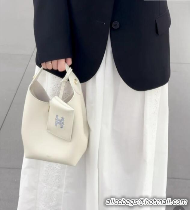 Best Price Celine Mini Hobo Bag in Smooth Calfskin L10133 White 2026