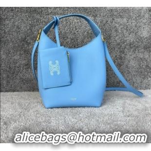 Free Shipping Discount Celine Mini Hobo Bag in Smooth Calfskin L10133 Blue 2026