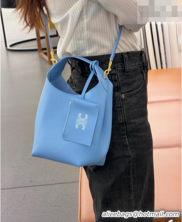 Free Shipping Discount Celine Mini Hobo Bag in Smooth Calfskin L10133 Blue 2026