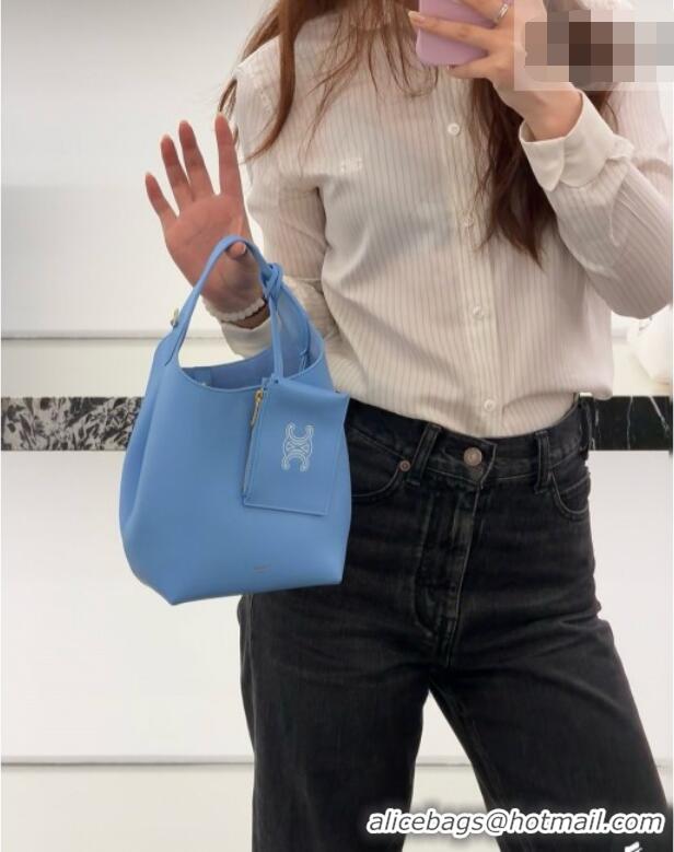 Free Shipping Discount Celine Mini Hobo Bag in Smooth Calfskin L10133 Blue 2026