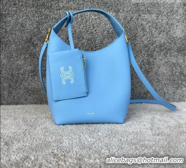 Free Shipping Discount Celine Mini Hobo Bag in Smooth Calfskin L10133 Blue 2026