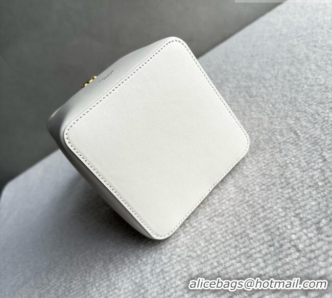 New Release Creation Celine Cube Frame in Supple Calfskin 124232 White 2026