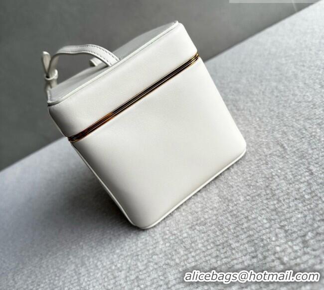 New Release Creation Celine Cube Frame in Supple Calfskin 124232 White 2026