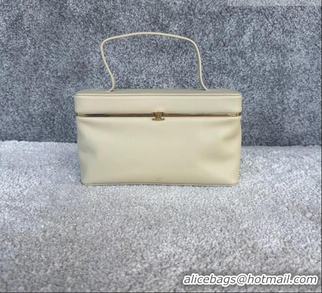 Shop Inexpensive Celine VANITY Frame in Supple Calfskin 123702 Beige 2026