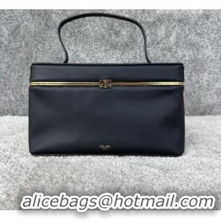 Luxury Cheap Celine VANITY Frame in Supple Calfskin 123702 Black 2026