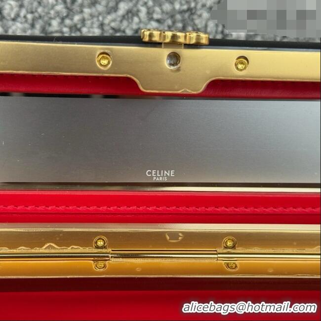 Luxury Cheap Celine VANITY Frame in Supple Calfskin 123702 Black 2026