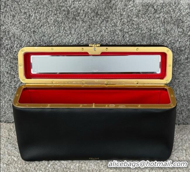 Luxury Cheap Celine VANITY Frame in Supple Calfskin 123702 Black 2026