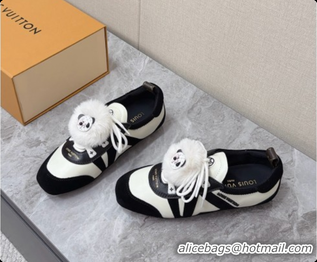 Top Quality Louis Vuitton LV Sneakerina Sneakers Ballerina in Suede & Calfskin LV091722 Black/White 2026