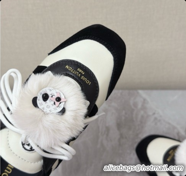 Top Quality Louis Vuitton LV Sneakerina Sneakers Ballerina in Suede & Calfskin LV091722 Black/White 2026