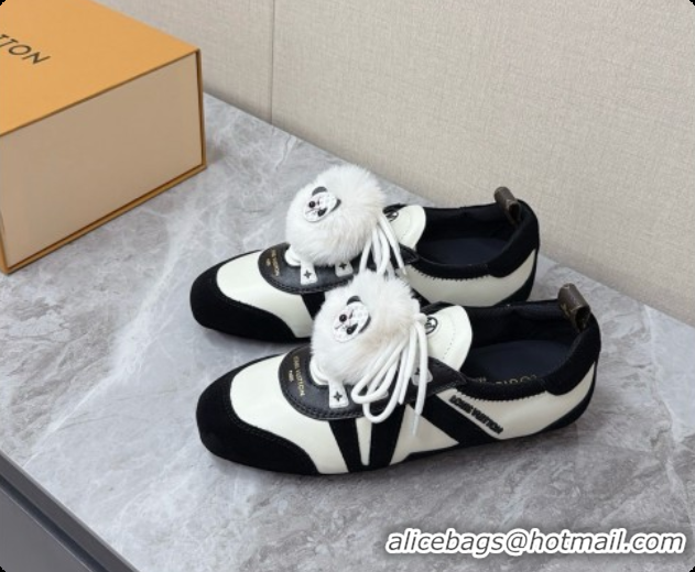 Top Quality Louis Vuitton LV Sneakerina Sneakers Ballerina in Suede & Calfskin LV091722 Black/White 2026