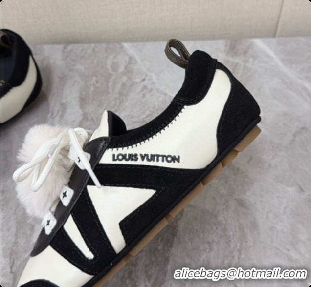 Top Quality Louis Vuitton LV Sneakerina Sneakers Ballerina in Suede & Calfskin LV091722 Black/White 2026