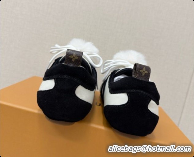 Top Quality Louis Vuitton LV Sneakerina Sneakers Ballerina in Suede & Calfskin LV091722 Black/White 2026