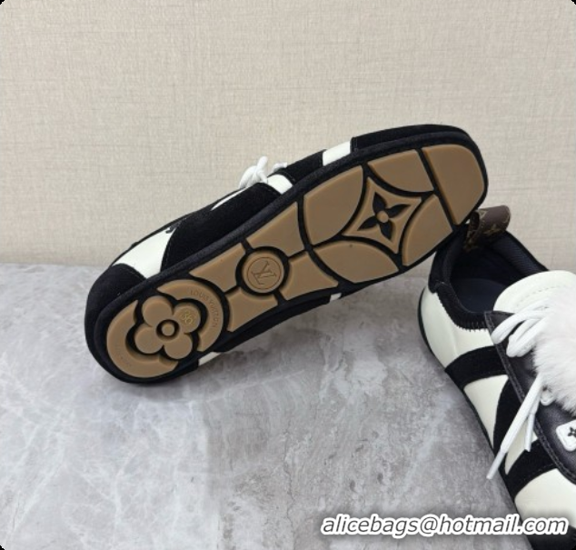 Top Quality Louis Vuitton LV Sneakerina Sneakers Ballerina in Suede & Calfskin LV091722 Black/White 2026