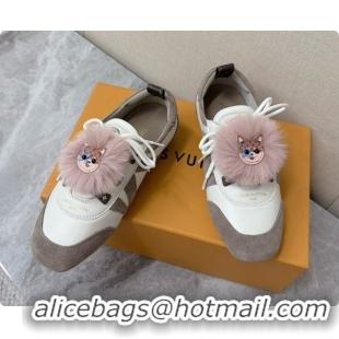 Best Luxury Louis Vuitton LV Sneakerina Sneakers Ballerina in Suede & Calfskin LV091723 Grey/White 2026