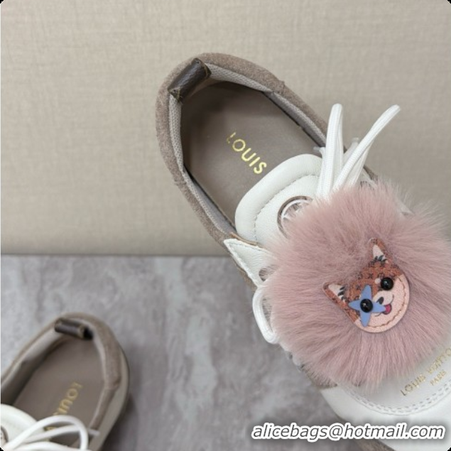 Best Luxury Louis Vuitton LV Sneakerina Sneakers Ballerina in Suede & Calfskin LV091723 Grey/White 2026