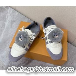 Best Price Louis Vuitton LV Sneakerina Sneakers Ballerina in Suede & Calfskin LV091724 Grey/White 2026