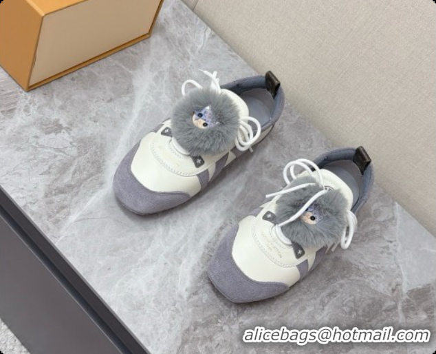 Best Price Louis Vuitton LV Sneakerina Sneakers Ballerina in Suede & Calfskin LV091724 Grey/White 2026