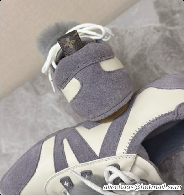 Best Price Louis Vuitton LV Sneakerina Sneakers Ballerina in Suede & Calfskin LV091724 Grey/White 2026