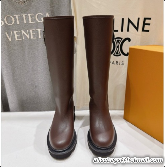 Best Price Louis Vuitton LV Beaubourg High Boot in Brown Calfskin LV091730 2026 