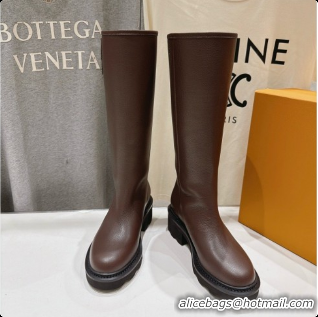 Best Price Louis Vuitton LV Beaubourg High Boot in Brown Calfskin LV091730 2026 