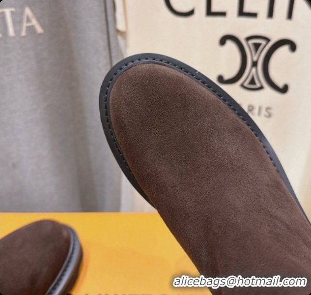 Low Cost Louis Vuitton LV Beaubourg Ankle Boot in Brown Suede LV091732 2026