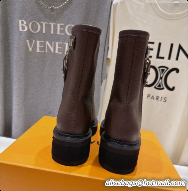Good Quality Louis Vuitton LV Beaubourg Ankle Boot in Brown Calfskin LV091733 2026