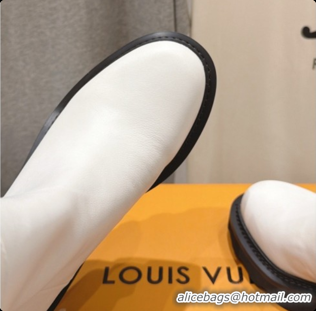 Best Price Louis Vuitton LV Beaubourg Ankle Boot in White Calfskin LV091734 2026
