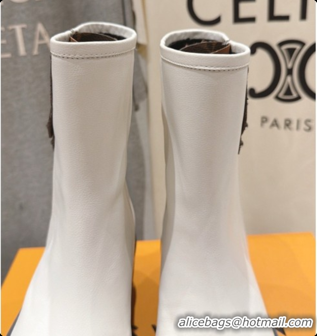 Best Price Louis Vuitton LV Beaubourg Ankle Boot in White Calfskin LV091734 2026