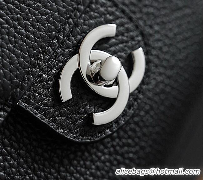 Promotional Chanel Small Maxi Flap Bag in Grained Calfskin AS6231 Burgundy/Silver 2026
