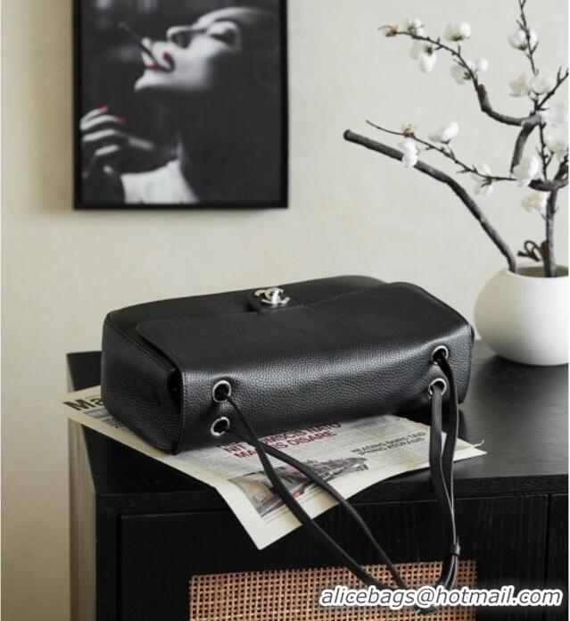 Promotional Chanel Small Maxi Flap Bag in Grained Calfskin AS6231 Burgundy/Silver 2026