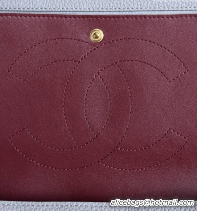 New Design Chanel Small Maxi Flap Bag in Grained Calfskin AS6231 Light Grey/Gold 2026