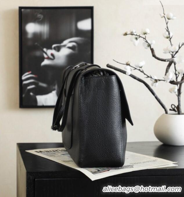 Best Price Chanel Large Maxi Flap Bag in Grained Calfskin AS6233 Black/Silver 2026