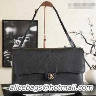 Luxury Cheap Chanel Large Maxi Flap Bag in Grained Calfskin AS6233 Black/Gold 2026