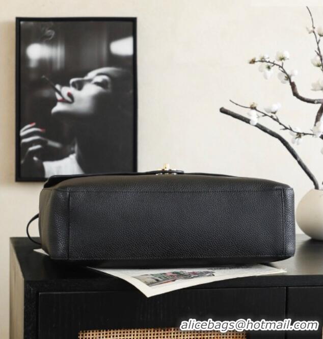 Luxury Cheap Chanel Large Maxi Flap Bag in Grained Calfskin AS6233 Black/Gold 2026
