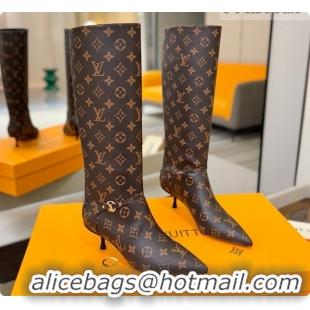 Purchase Louis Vuitton 6AM High Boot in Brown Monogram 5.5cm Heel LV091737 2026