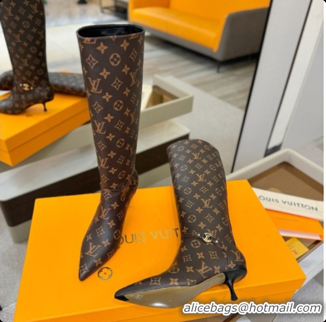 Purchase Louis Vuitton 6AM High Boot in Brown Monogram 5.5cm Heel LV091737 2026