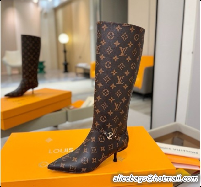 Purchase Louis Vuitton 6AM High Boot in Brown Monogram 5.5cm Heel LV091737 2026