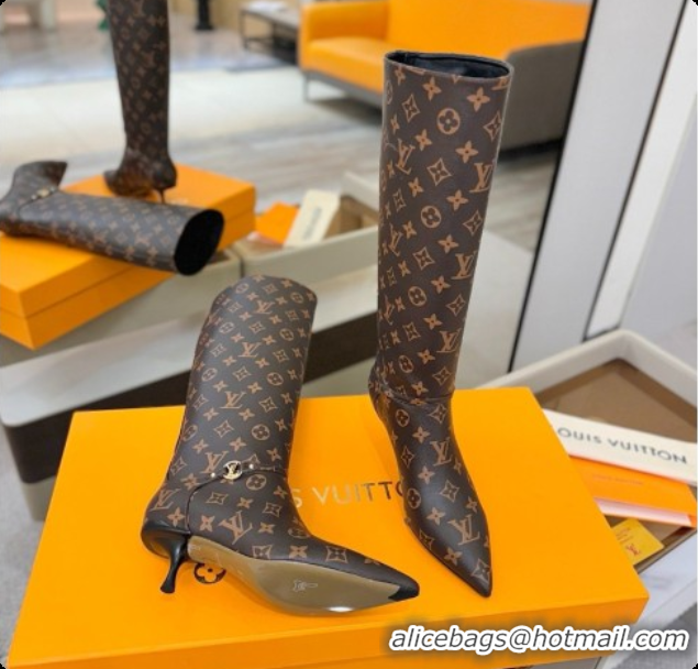 Purchase Louis Vuitton 6AM High Boot in Brown Monogram 5.5cm Heel LV091737 2026