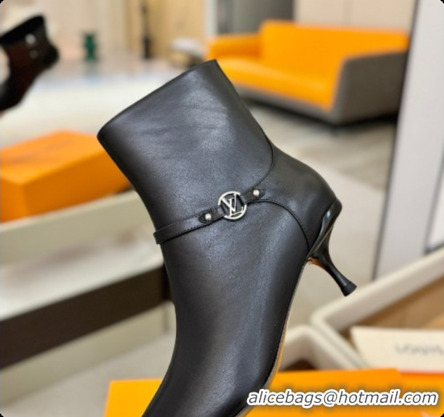 Good Taste Louis Vuitton 6AM Ankle Boot in Black Plain Calf Leather 5.5cm Heel LV091743 2026