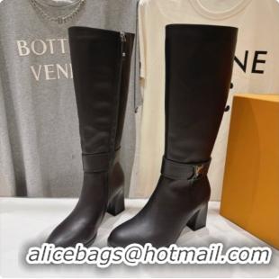 Unique Style Louis Vuitton Midtown High Boot in Black Plain Calfskin 1AIUK0 LV091745 2026
