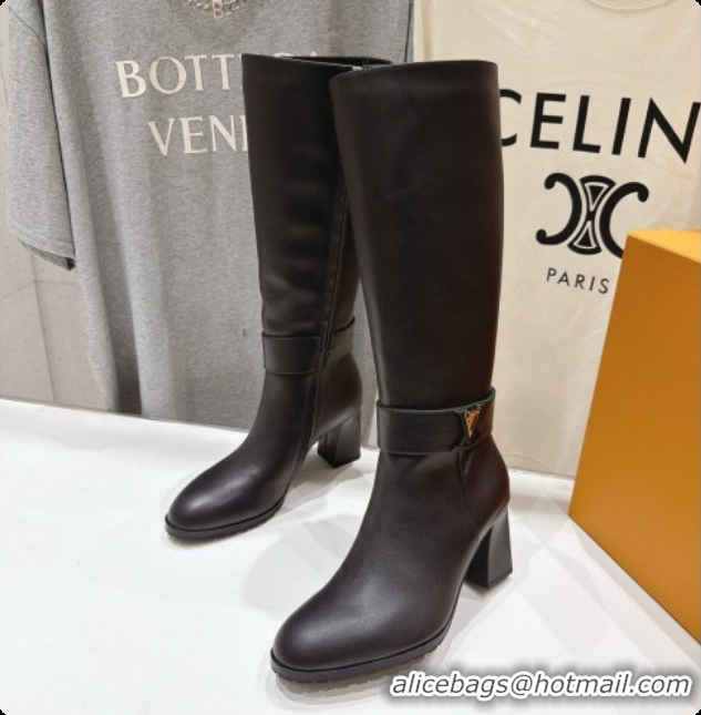 Unique Style Louis Vuitton Midtown High Boot in Black Plain Calfskin 1AIUK0 LV091745 2026