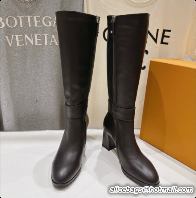 Unique Style Louis Vuitton Midtown High Boot in Black Plain Calfskin 1AIUK0 LV091745 2026